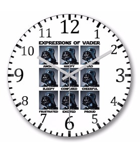 Vader Expressions Duvar Saati Bombeli Gercek Cam