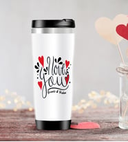 BK Gift Kişiye Özel Sevgililer Günü Temalı Çelik Termos Bardak - 82