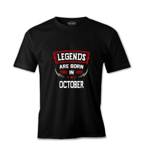 Legends Born in October - Blade Siyah Erkek Tshirt