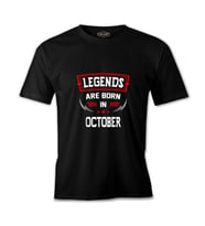 Legends Born in October - Blade Siyah Erkek Tshirt