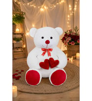 HARİKA PELUŞ 85 Cm Kalp Tutan Sevimli Peluş Ayı