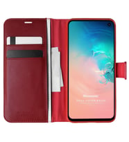 Microsonic Samsung Galaxy S10e Kılıf Delux Leather Wallet Kırmızı