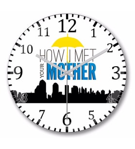 How I Met  Your Mother  Duvar Saati Bombeli Gercek Cam