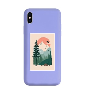 Lila Lansman Telefon Kılıfı Iphone XS