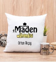 Maden Mühendisi Yastık ve Silver Kupa Bardak