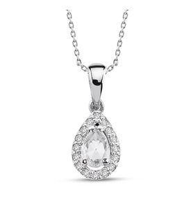 0.18 ct Damla Pırlantalı Kolye