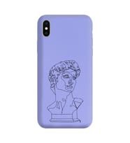 Iphone Xs Çizgi Tasarımlı Mor Lansman Telefon Kılıfı