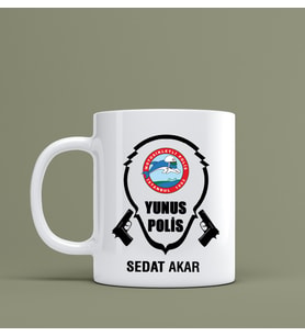 Polis Yunus Kupa Bardak Kişiye Özel Hediye S43