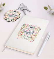 BK Gift Kişiye Özel En İyi Öğretmen Beyaz Defter Kalem Ve Anahtarlık Hediye Seti-15 (Model 1)