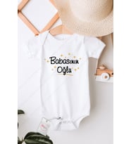Babasının Oğlu Baskılı Bebek Body Zıbın