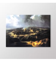Arty Tablo Jehoshaphat Vadisinin Yanından Kudüs'ün Görünüşü 1825 Tablo (Karışık)