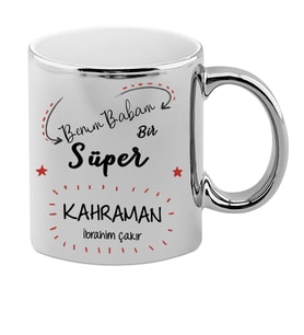 BK Gift Kişiye Özel Babalar Günü Temalı Krom Kupa Bardak 17405