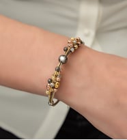 Papatya Silver Dorica Toplu Renkli Fantezi 925 Ayar Gümüş Bileklik