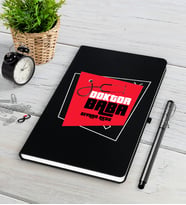 BK Gift Kişiye Özel Doktor Baba Siyah Defter Kalem Seti-1