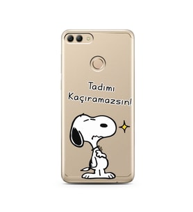 Snoopy Tasarımlı Süper Şeffaf Silikon Telefon Kılıfı Huawei Y9 2018