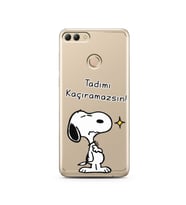Snoopy Tasarımlı Süper Şeffaf Silikon Telefon Kılıfı Huawei Y9 2018