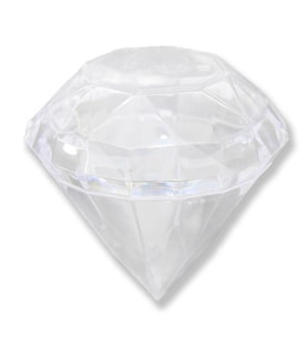 12 Adet 7x6,Cm Elmas Plastik Kutu Piramit (Boş)