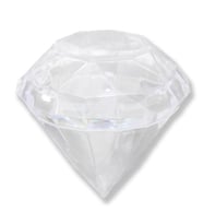 12 Adet 7x6,Cm Elmas Plastik Kutu Piramit (Boş)