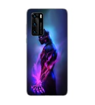 Black Panter Tasarım Süper Şeffaf Silikon Telefon Kılıfı Huawei P40 Pro