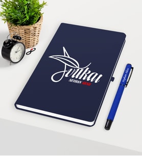 BK Gift Kişiye Özel Avukat Temalı Lacivert Defter Kalem Seti - 9