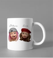 Emoji Kız Stiker Kupası Kişiye Özel