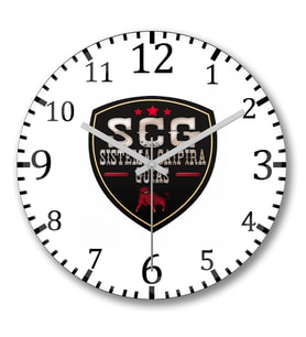 Scg Sıstema Caıpıra Duvar Saati Bombeli Gercek Cam