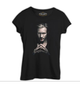 True Blood - Eric Northman Siyah Kadın Tshirt