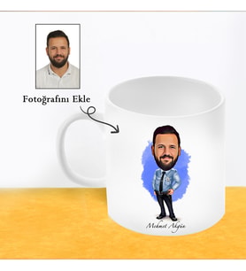 Kişiye Özel Polis Memur Tasarımlı Karikatür Kupa