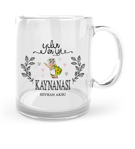 BK Gift Kişiye Özel Yılın En İyi Kaynanası Cam Kupa Bardak  2