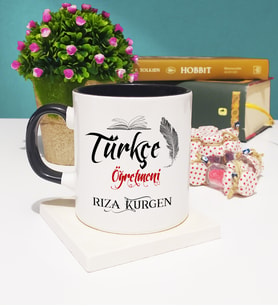 Türkçe Öğretmeni Kupa Bardak Siyah