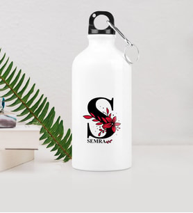 BK Gift Kişiye Özel S Baş Harf Ve İsimli Metal Suluk 500 Ml
