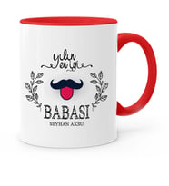 BK Gift Kişiye Özel Yılın En İyi Babası Kırmızı Kupa Bardak  2