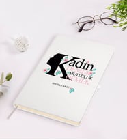 BK Gift Kişiye Özel Kadınlar Günü Mutluluk Tasarımlı Beyaz Defter-5