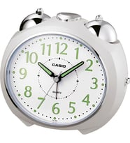CASIO TQ-369-7DF ALARMLI IŞIKLI BEYAZ ÇALAR MASA SAATİ