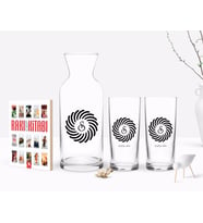 BK Gift Kişiye Özel Renkli Baskılı İsimli İkili Rakı Bardağı Karaf ve Cep Kitabı Hediye Seti-116 (Model 1)