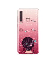 Space Girl Tasarım Süper Şeffaf Silikon Telefon Kılıfı Samsung A9 (2018)  