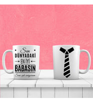 Sen Dünyadaki En İyi babasın Özel Tasarım Kupa Bardak (STD)