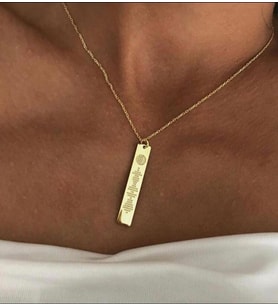 24 Ayar Has Altın Kaplama Kişiye Özel Spotify 925 K Gümüş Kolye