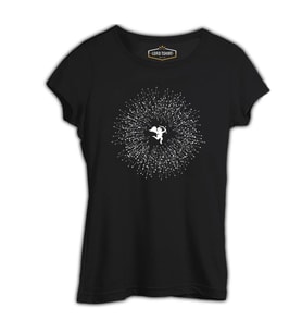Aşk - Eros Siyah Kadın Tshirt