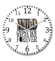 Wild Gypsy Boy Foever Duvar Saati Bombeli Gercek Cam