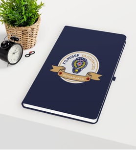 BK Gift Kişiye Özel Komiser Yardımcısı Temalı Lacivert Defter - 1