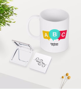 BK Gift Kişiye Özel Öğretmen Beyaz Kupa Ayna Seti-4 (Model 1)
