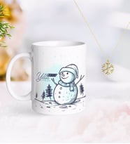 BK Gift Kişiye Özel Yılbaşı Mutlu Yıllar Kupa ve Kar Tanesi Kolye-18 (Model 1)