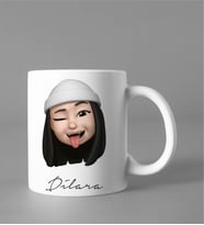 Emoji Kız Stiker Kupası Kişiye Özel