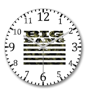 Big Bang 2 Duvar Saati Bombeli Gercek Cam