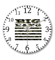 Big Bang 2 Duvar Saati Bombeli Gercek Cam