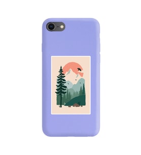 Lila Lansman Telefon Kılıfı Iphone 8