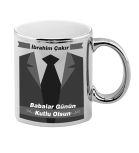 BK Gift Kişiye Özel Babalar Günü Temalı Krom Kupa Bardak 25407