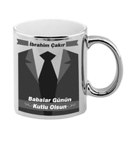 BK Gift Kişiye Özel Babalar Günü Temalı Krom Kupa Bardak 25407