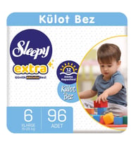 Sleepy Extra Günlük Aktivite Külot Bez 6 Numara Xlarge 96 Adet